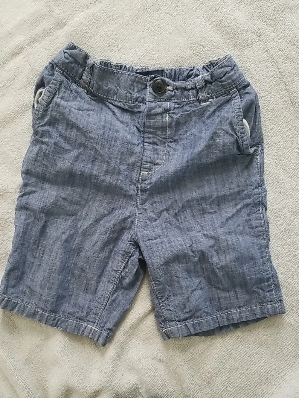 The Childrens Place Kids Blue Chambray Shorts